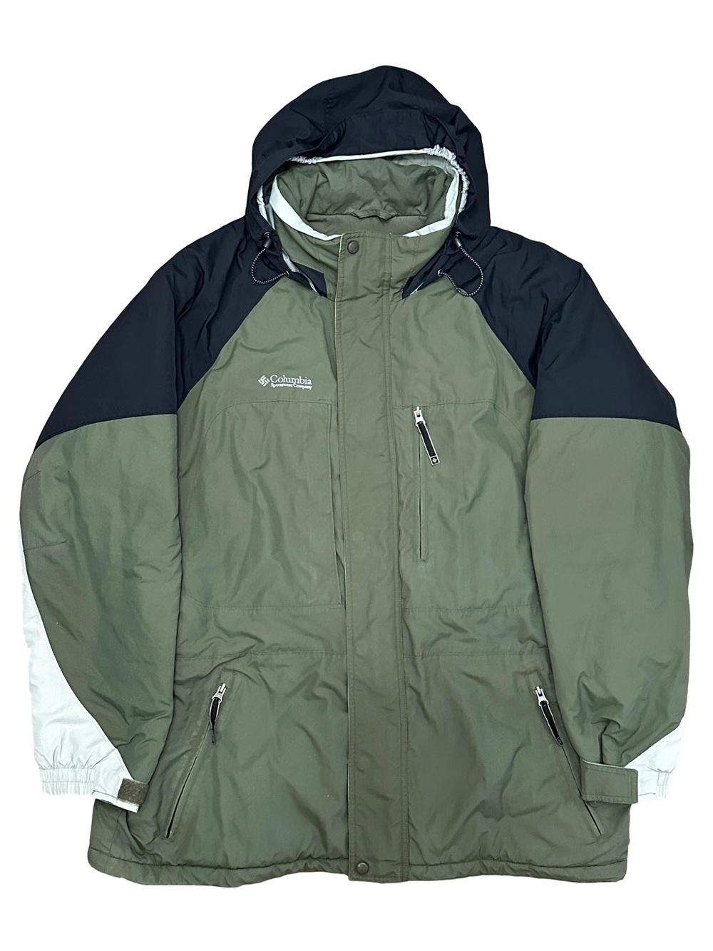 Vintage Columbia Colorblock Ski Parka Jacket Mens XL Fleece Lined Gorpcore